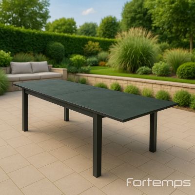 Table Livorno anthracite 220/330x106 céramique "Graphite Grey"