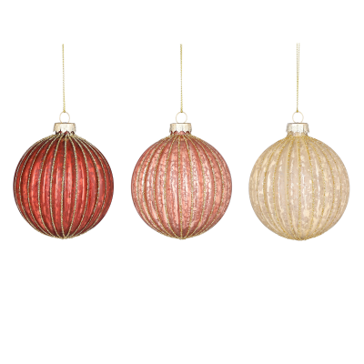 Boule de Noël à paillettes dorées