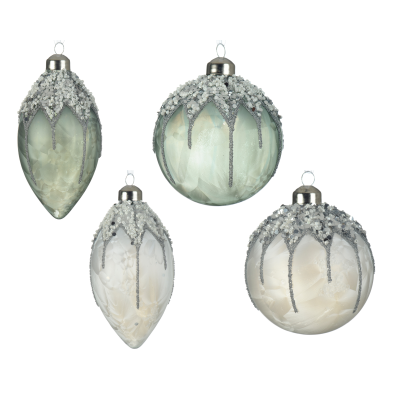 Boule de Noël avec perles et paillettes