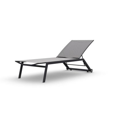 Lit de soleil Hydra avec accoudoirs | Anthracite