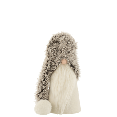 Père Noël d'hiver avec bonnet gris