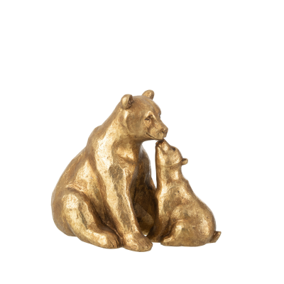 Ours avec enfant assis or 