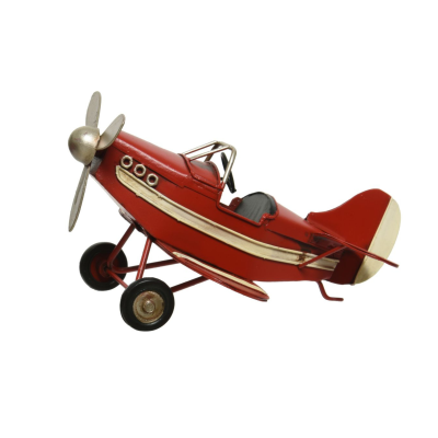 Avion en fer rouge 