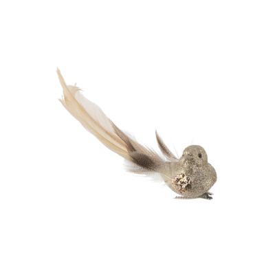 Oiseau décoratif beige 