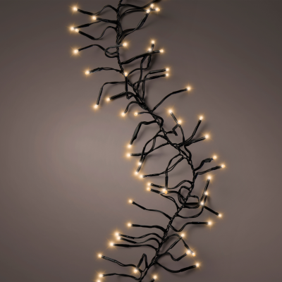 Guirlande lumineuse Led guirlande grappe 8 fonctions effet clignotant - 2700cm-3000l - noir/blanc classique 