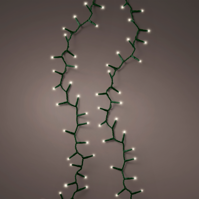 Guirlande lumineuse Led guirlande compact 8 fonctions effet clignotant - 750cm-350l - vert/blanc chaud 