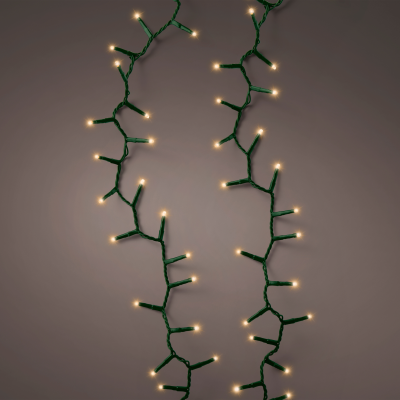 Guirlande lumineuse Led guirlande compact 8 fonctions effet clignotant - 1600cm-750l - vert/blanc classique 