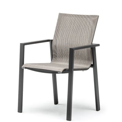 Fauteuil de jardin anthracite Beja