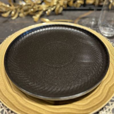 Assiette Dakota noir